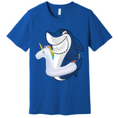 Shark Unicorn Float Pool Party Premium T-Shirt