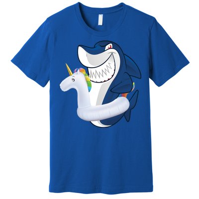 Shark Unicorn Float Pool Party Premium T-Shirt