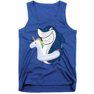 Shark Unicorn Float Pool Party Tank Top