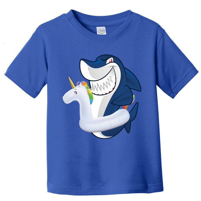 Shark Unicorn Float Pool Party Toddler T-Shirt