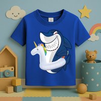Shark Unicorn Float Pool Party Toddler T-Shirt
