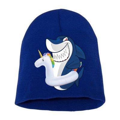 Shark Unicorn Float Pool Party Short Acrylic Beanie