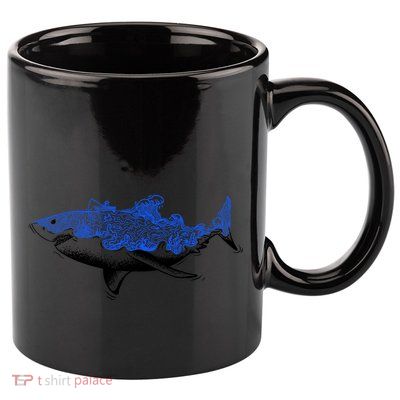 Shark Wave 11oz C Handle Ceramic Mug