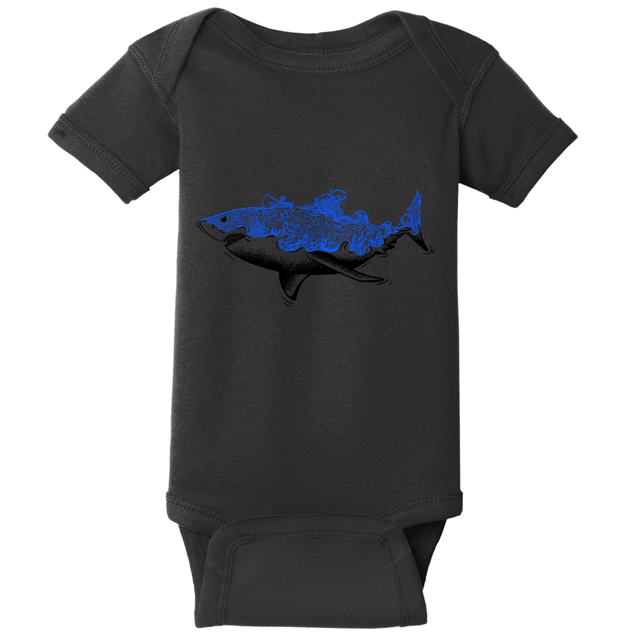 Shark Wave Baby Bodysuit