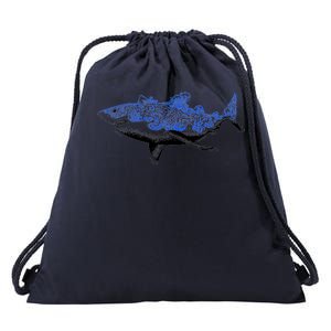 Shark Wave Drawstring Bag