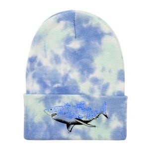 Shark Wave Tie Dye 12in Knit Beanie