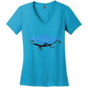 Shark Wave Women's V-Neck T-Shirt