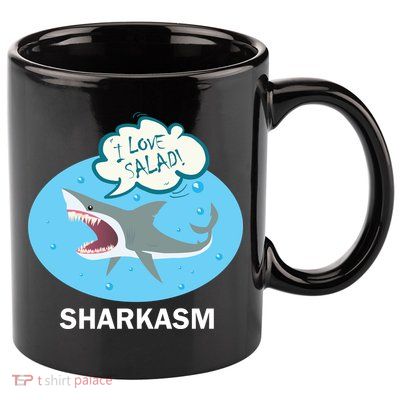 Sharkasm 11oz C Handle Ceramic Mug