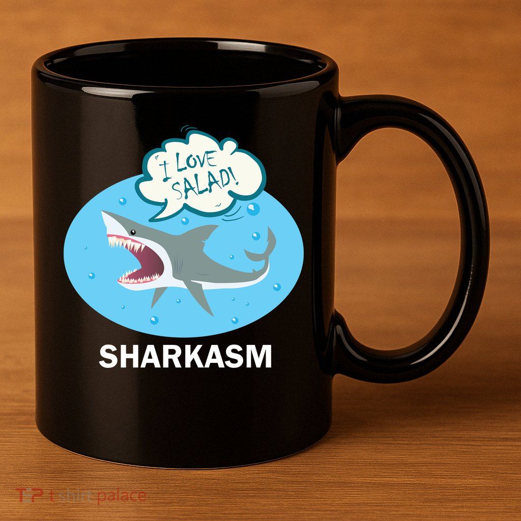 Sharkasm 11oz C Handle Ceramic Mug