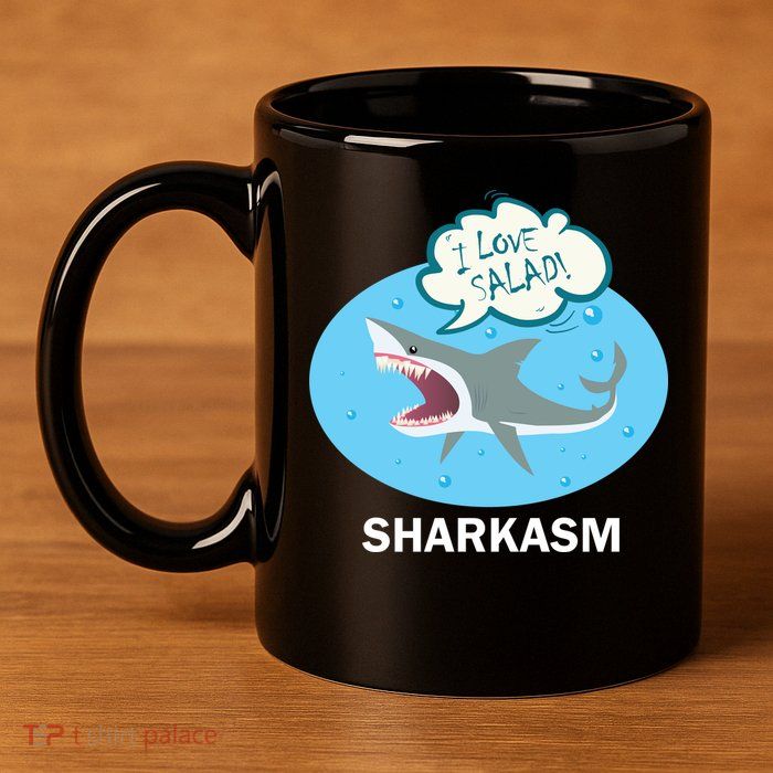 Sharkasm 11oz C Handle Ceramic Mug