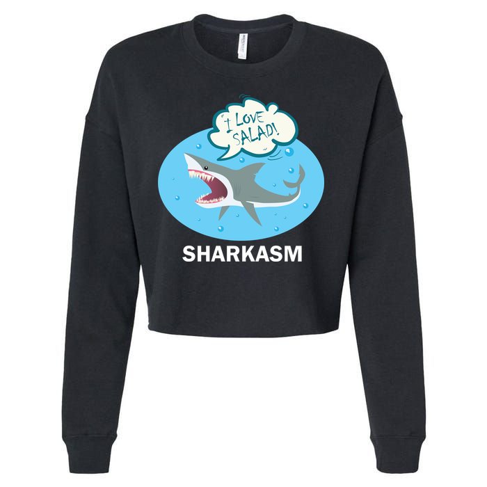 Sharkasm Cropped Pullover Crew