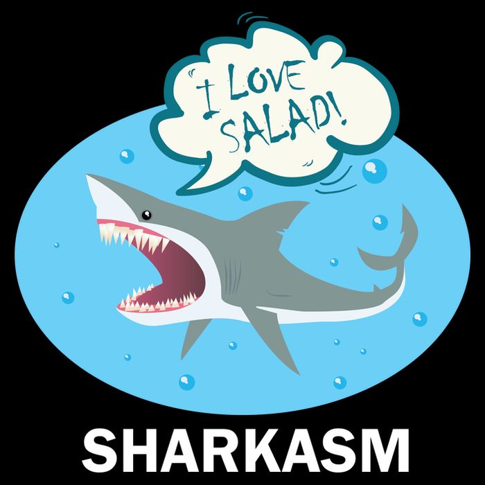 Sharkasm Cropped Pullover Crew