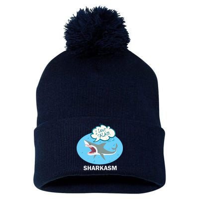 Sharkasm Pom Pom 12in Knit Beanie