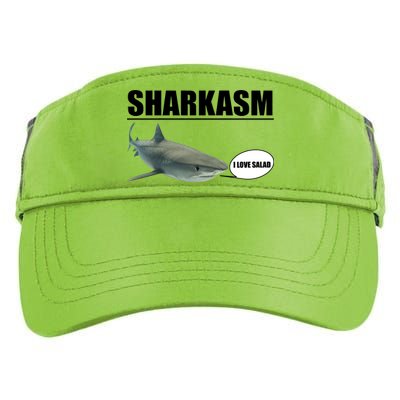 Sharkasm Funny Shark I Love Salad Adult Drive Performance Visor