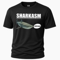 Sharkasm Funny Shark I Love Salad Cooling Performance Crew T-Shirt