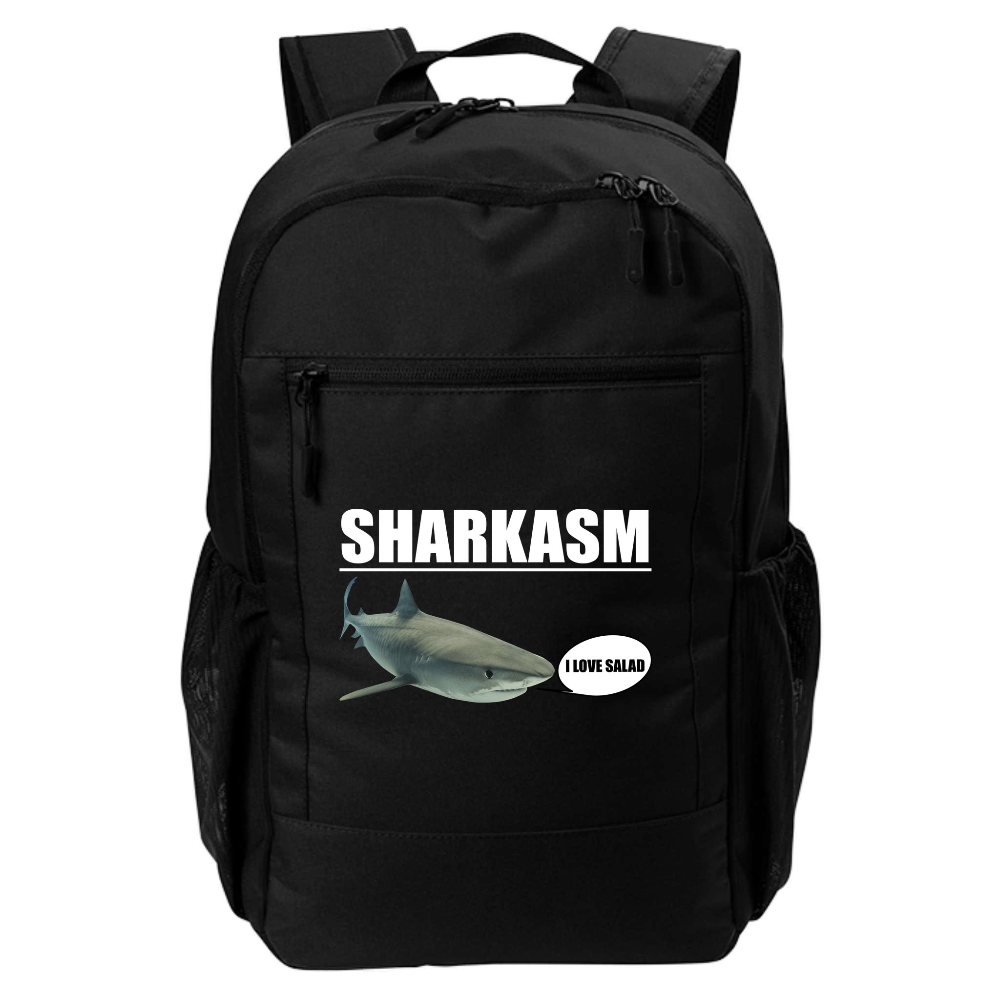Sharkasm Funny Shark I Love Salad Backpack