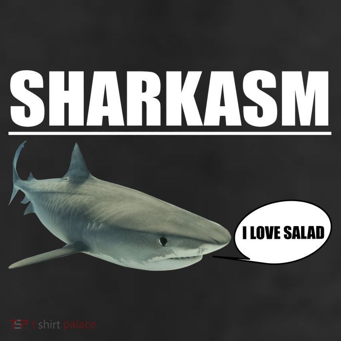 Sharkasm Funny Shark I Love Salad 11oz C Handle Ceramic Mug