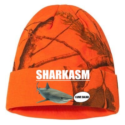 Sharkasm Funny Shark I Love Salad Kati Licensed 12" Camo Beanie