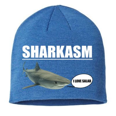 Sharkasm Funny Shark I Love Salad Sustainable Beanie