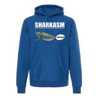 Sharkasm Funny Shark I Love Salad Premium Hoodie