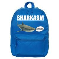 Sharkasm Funny Shark I Love Salad 16 in Basic Backpack