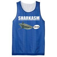 Sharkasm Funny Shark I Love Salad Mesh Reversible Basketball Jersey Tank