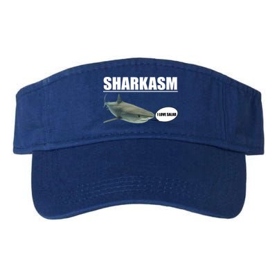 Sharkasm Funny Shark I Love Salad Valucap Bio-Washed Visor