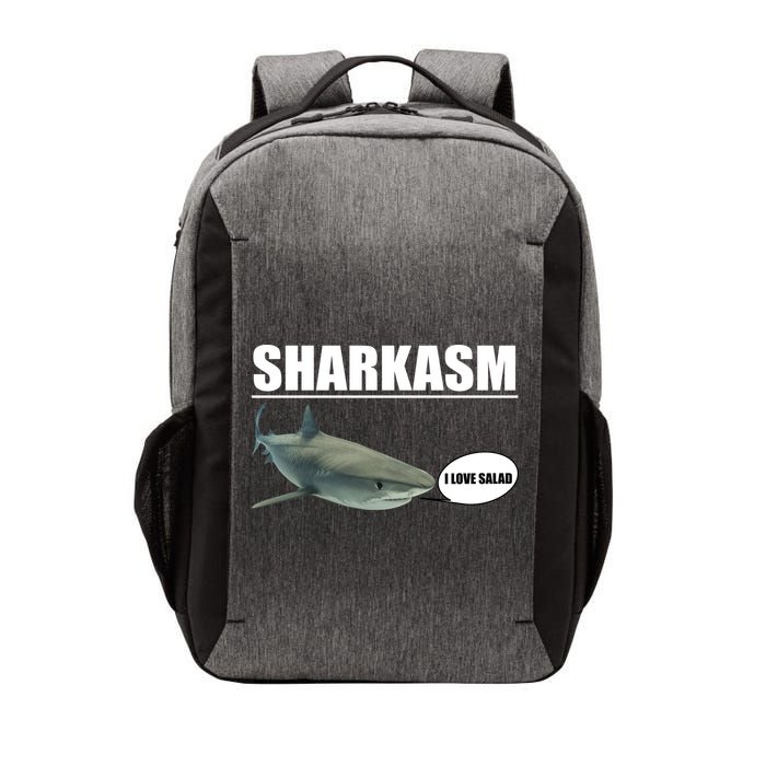 Sharkasm Funny Shark I Love Salad Vector Backpack