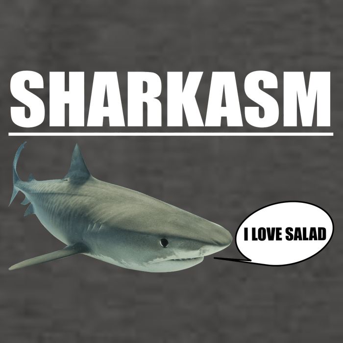 Sharkasm Funny Shark I Love Salad Vector Backpack