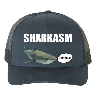 Sharkasm Funny Shark I Love Salad Yupoong Adult 5-Panel Trucker Hat