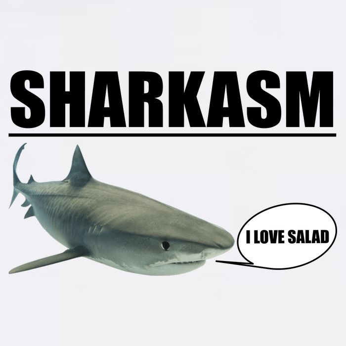 Sharkasm Funny Shark I Love Salad Garment-Dyed Sweatshirt