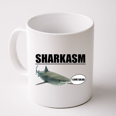 Sharkasm Funny Shark I Love Salad Coffee Mug