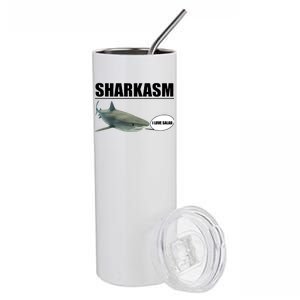 Sharkasm Funny Shark I Love Salad Stainless Steel Tumbler