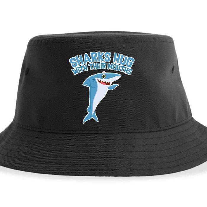 Sharks Hug With Their Mouth Sustainable Bucket Hat