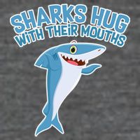 Sharks Hug With Their Mouth 7 Panel Mesh Trucker Snapback Hat