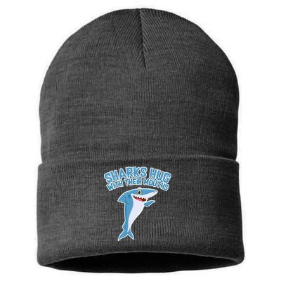 Sharks Hug With Their Mouth Sustainable Knit Beanie