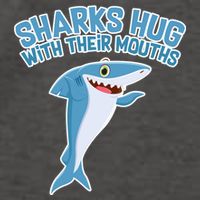 Sharks Hug With Their Mouth Vector Backpack