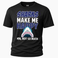 Sharks Make Me Happy You Not So Much Cooling Performance Crew T-Shirt