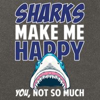Sharks Make Me Happy You Not So Much Cotton Canvas Backpack