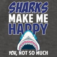 Sharks Make Me Happy You Not So Much Vector Backpack