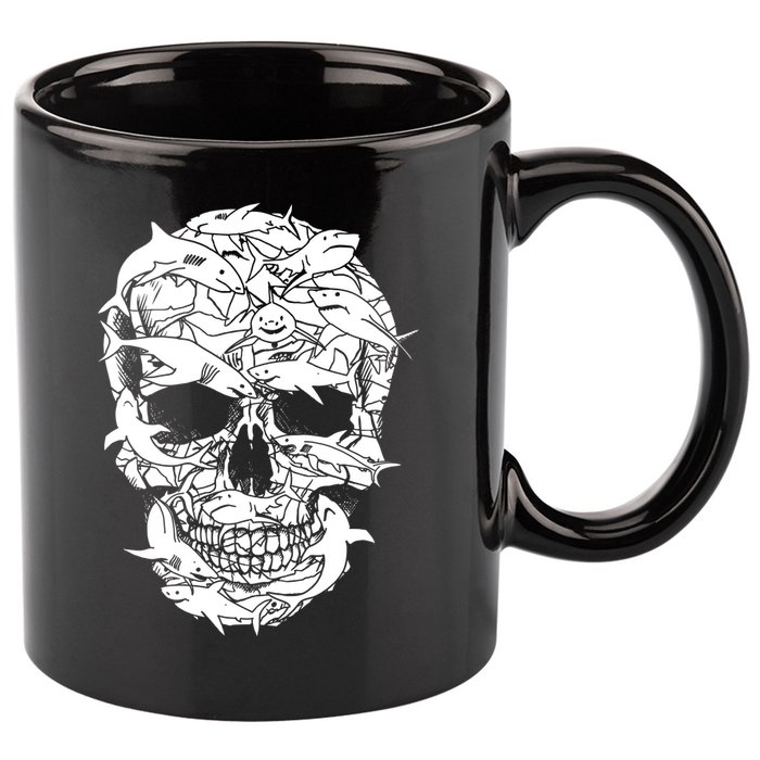 Sharks of Death 11oz C Handle Ceramic Mug