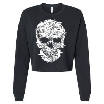 Sharks of Death Cropped Pullover Crew