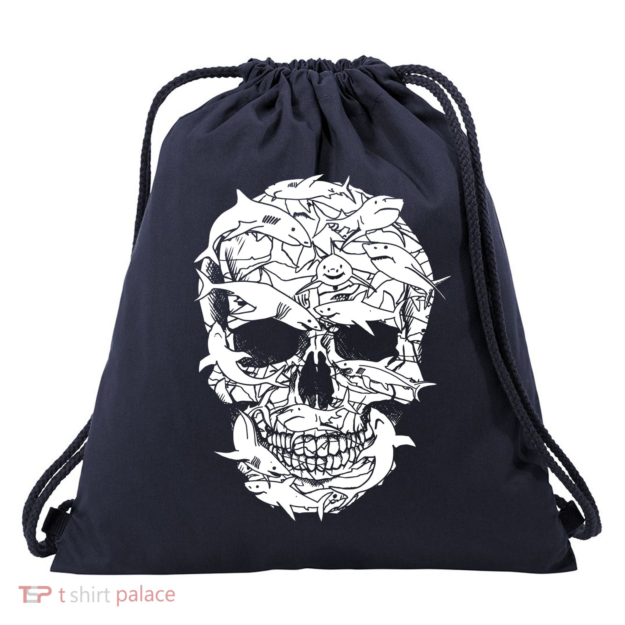 Sharks of Death Drawstring Bag