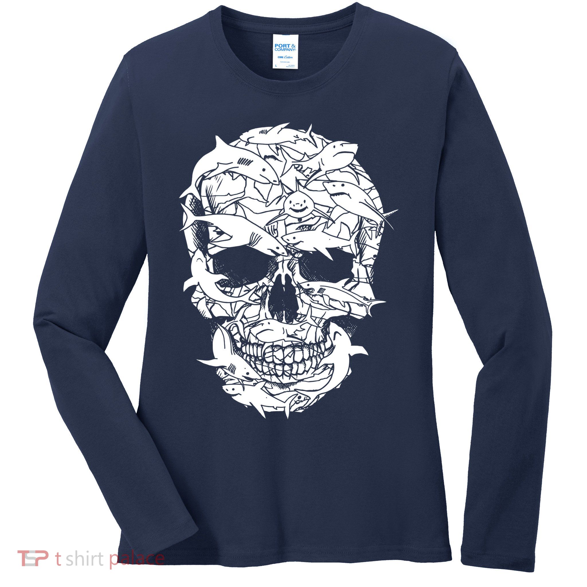 Sharks of Death Ladies Long Sleeve Shirt