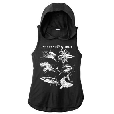 Sharks Of The World Ladies PosiCharge Tri-Blend Wicking Draft Hoodie Tank