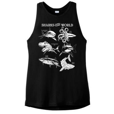 Sharks Of The World Ladies PosiCharge Tri-Blend Wicking Tank