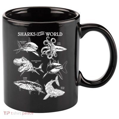 Sharks Of The World 11oz C Handle Ceramic Mug