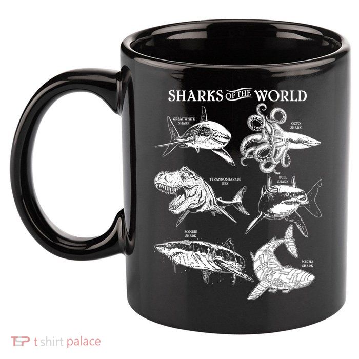Sharks Of The World 11oz C Handle Ceramic Mug