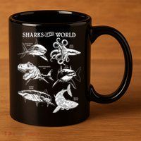 Sharks Of The World 11oz C Handle Ceramic Mug