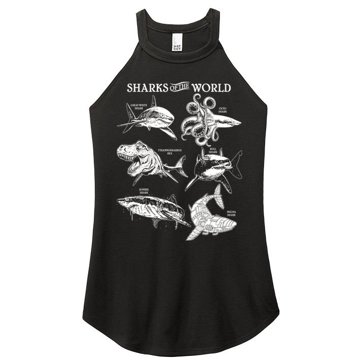 Sharks Of The World Women's Perfect Tri Rocker Tank